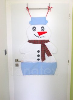 Kapsář - Maxi sněhulák kapsář na dveře