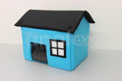 Domek mini - tyrkysový s černou střechou - Povlečení Povlečení