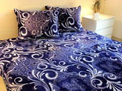 Povlečení mikro de luxe Amadeus modrý 200x200cm ložní povlečení mikroplyš a mikroflanel - povlečení 200x200