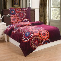 Povlečení mikro 140x200 - Mandala vínová - Ložní povlečení - ložní povlečení mikroplyš a mikroflanel - povlečení 140x200 Ložní povlečení - ložní povlečení mikroplyš a mikroflanel - povlečení 140x200