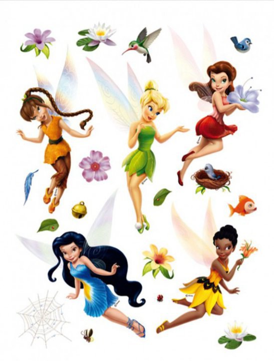 SET SAMOLEPEK FAIRIES | Dětská dekorace a bordury - SAMOLEPÍCÍ OBRÁZKY