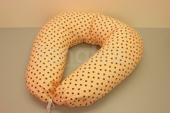 Kojící polštář malý Mini srdíčka meruňková Kojící polštáře - Kojící polštář malý