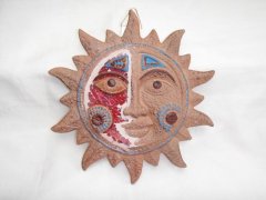 Slunce keramika hnědé se sklíčky fotorámečky, obrazy, hodiny - dekorace, hrnky, vázy, tašky