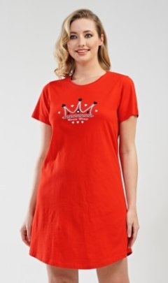 Dámská noční košile s krátkým rukávem Koruna Kalhoty, baggy, nasrávačky - Ženy - Dámské noční košile - Dámské noční košile s krátkým rukávem