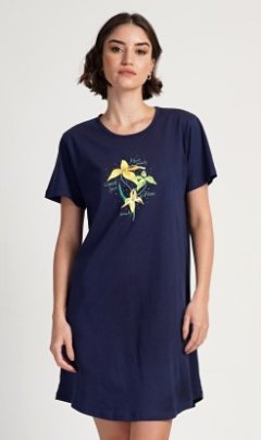 Dámská noční košile s krátkým rukávem Paula Pyžama a župany - Ženy - Dámské noční košile - Dámské noční košile s krátkým rukávem