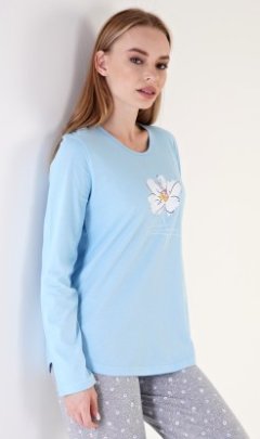 Dámské pyžamo dlouhé Květ 9