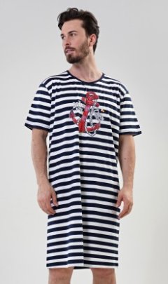 Pánská noční košile s krátkým rukávem Kotva Kalhoty, baggy, nasrávačky - Muži - Pánské noční košile