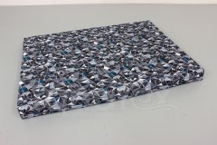 Pelíšek Vysoké podložky - Vyšší podložka - 60x90cm šedé diamanty s tyrkysovou Vyšší podložka - 60x90cm šedé diamanty s tyrkysovou