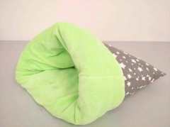 Chumlací pytel - Zelené mikro s šedobéžovou Chumlací pytle