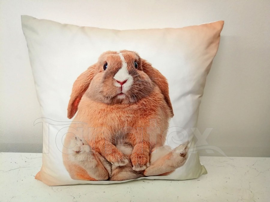 Fotopolštář sedící králík