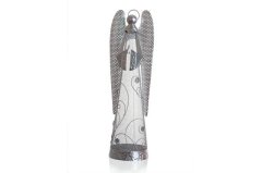 Anděl plech svítící modlící se Polystonové a keramické figurky - andělé, kominík, děti, důchodci, houby