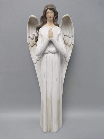 Anděl poly modlící se šedé šaty - andělé, kominík, děti, důchodci, houby