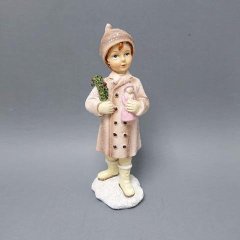 Holčička s panenkou retro Polystonové a keramické figurky - andělé, kominík, děti, důchodci, houby