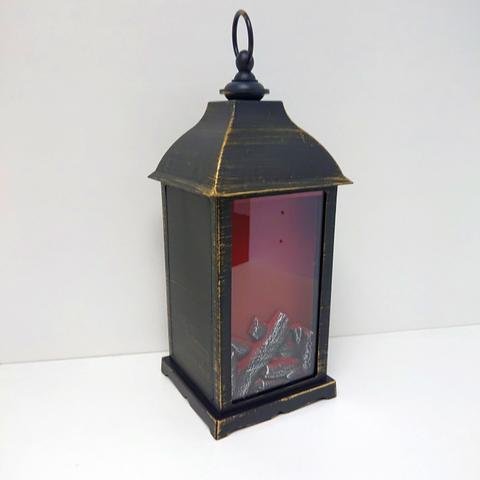 Lampa plast s ohněm černozlatá - Proutí, bambus a proutěné zboží