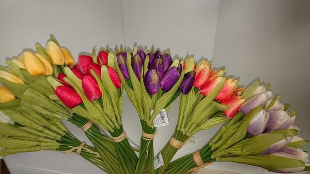 Tulipány barevné svazek sd 20ks - Umělé květiny, větvičky, pugety