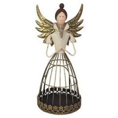 Anděl dekorační K2099/2 Polystonové a keramické figurky - andělé, kominík, děti, důchodci, houby