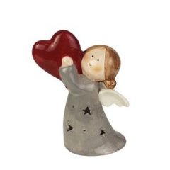 Anděl s LED osv. X2895 Polystonové a keramické figurky - andělé, kominík, děti, důchodci, houby