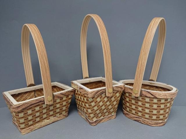 Košík proutěný menší 3 druhy - Proutí, bambus a proutěné zboží