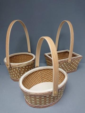 Košík proutěný větší 3 druhy - Proutí, bambus a proutěné zboží