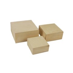 Sada dřevěných boxů, 3ks 097072 Velikonoční dekorace - Úložné boxy