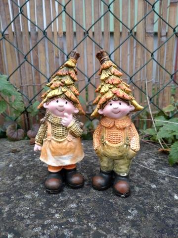 Podzimní děti 17cm - Polystonové a keramické figurky