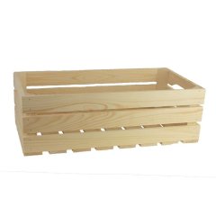 Dřevěná bedýnka přírodní, 097020 Krabičky, stojánky a zásobníky