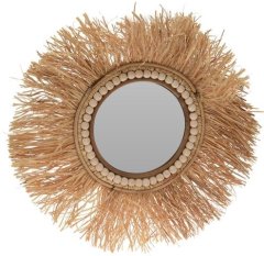 Zrcadlo v proutěném kruhu Proutí, bambus a proutěné zboží
