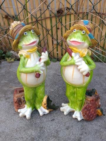 Žába rybář polyston - Polystonové a keramické figurky