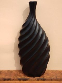 Váza černá 42cm Dekorační vázy