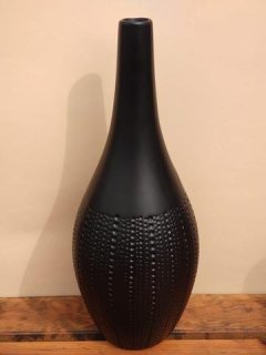 Váza černá 45cm Dekorační vázy