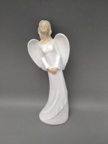 Anděl bílý 30cm - Polystonové a keramické figurky