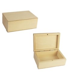 Dřevěný box s víkem 097038 Velikonoční dekorace - Úložné boxy