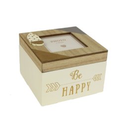 Dřevěná krabička D1328 Velikonoční dekorace - Úložné boxy