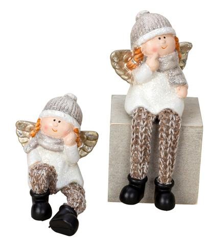 Holčička anděl pletené nohy - Polystonové a keramické figurky