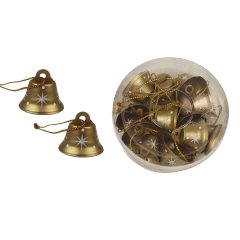 Zvonky kovové, 12 ks K2917-29 Kovové, dřevěné a skleněné dekorace