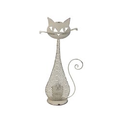 Dekorace na svíčku kočka K1314/1 Velikonoční dekorace - Ruční práce a tvoření - Svítidla - Svícny