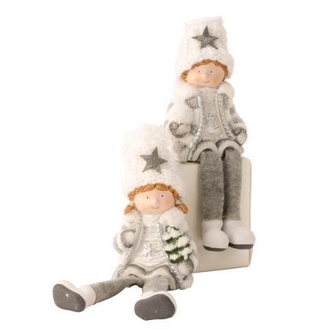 Zimní děti látkové nohy - Polystonové a keramické figurky