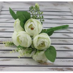 kytice ranunculus 27 cm, KRÉMOVÁ Bytové doplňky a nábytek - Závěsy - Květiny