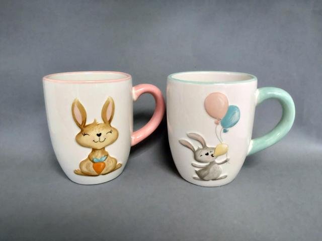 Hrnek s králíkem - Keramika a porcelán