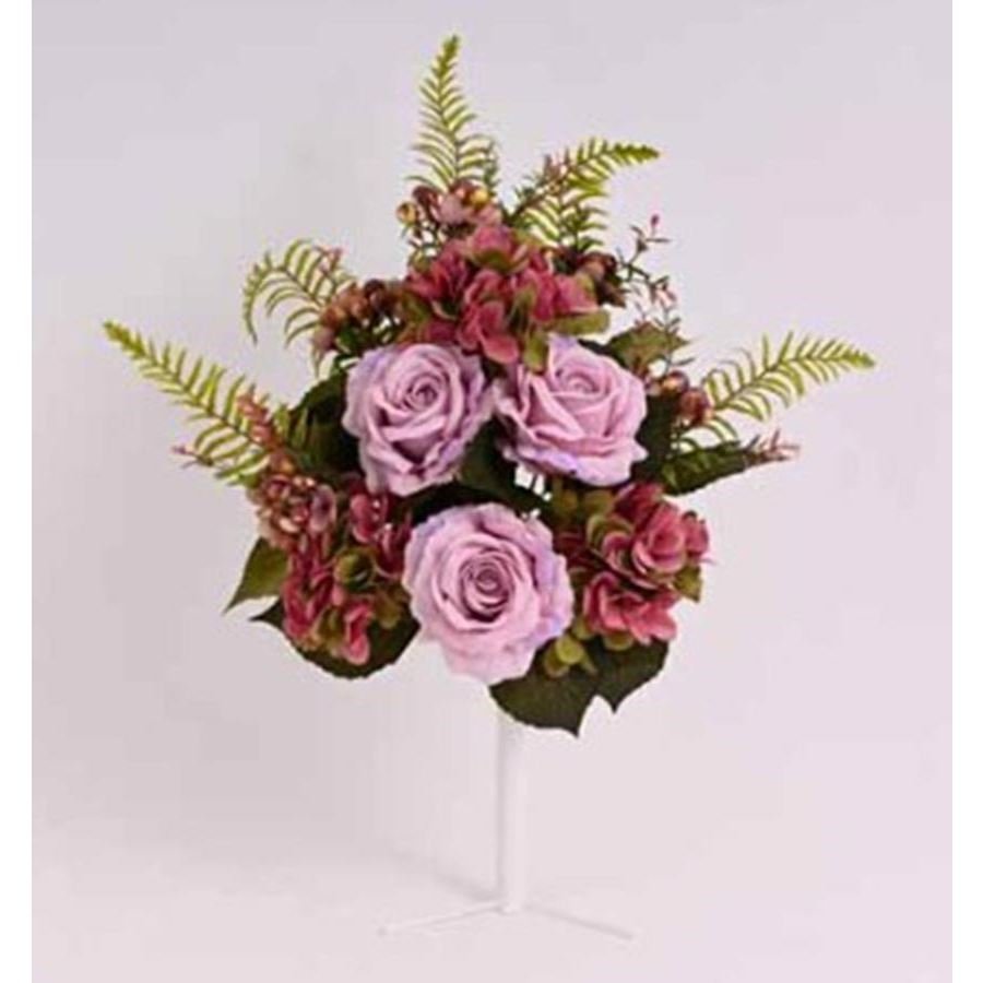 kytice růží, hortenzie horizontální 60 cm, fialová - Květiny