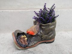 Obal bota s ptáčky Polystonové a keramické figurky