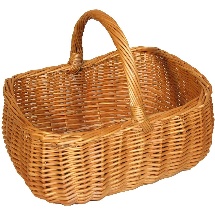 košík hranatý s obloukem 054017 - Proutí, bambus a proutěné zboží