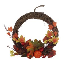 Podzimní věnec P1917 Velikonoční dekorace - Poslední naskladněné zboží - dekorace, umělé květiny, bytové a kuchyňské doplňky, dřevěné dekorace, proutí - Koupelnové doplňky - Vánoční dekorace