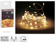 Drát dekorační 80 LED teplé světlo fotorámečky, obrazy, hodiny - dekorace, hrnky, vázy, tašky
