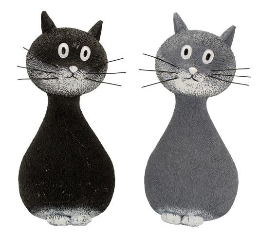 Kočka poly šedá velká - dekorace, hrnky, vázy, tašky