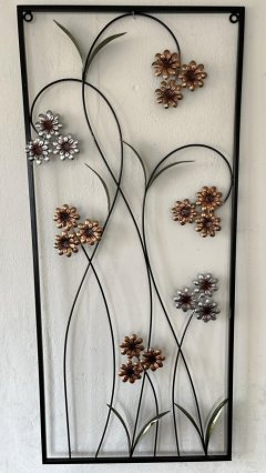 Závěsná dekorace kov květiny