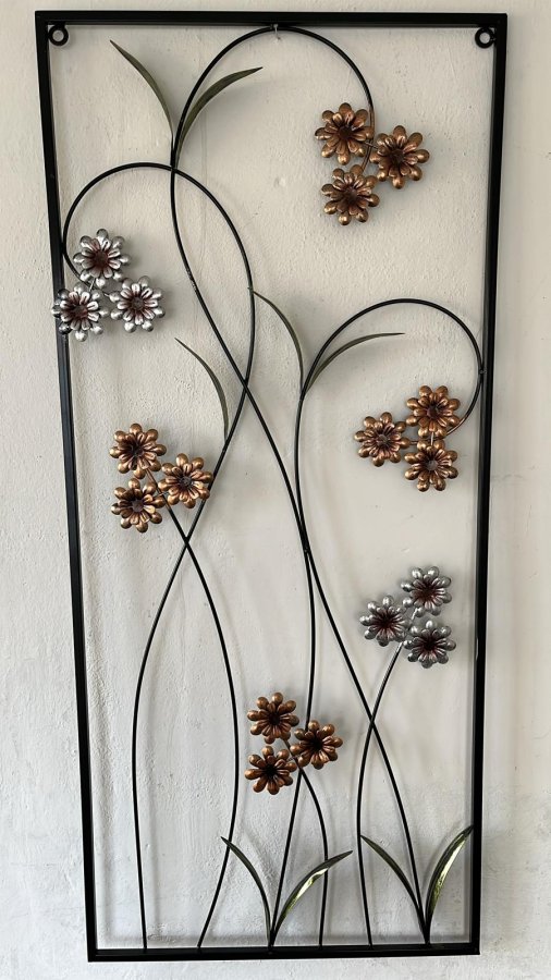 Závěsná dekorace kov květiny - Závěsná dekorace, zápichy, věšáky