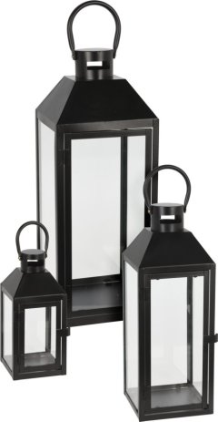 Lampa kovová černá sd 3ks Kovové, dřevěné a skleněné dekorace
