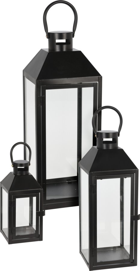 Lampa kovová černá sd 3ks - Kovové, dřevěné a skleněné dekorace