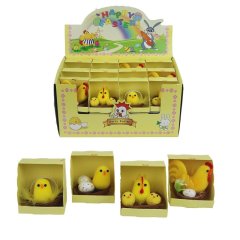 Velikonoční box mix kuřátka a slepičky 24 ks X5750 Velikonoční dekorace - Velikonoční dekorace